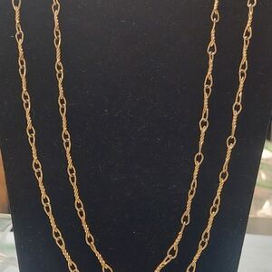 Vintage Monet Twisted Necklace - Gold Plated